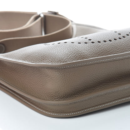 Hermes Taurillon Clemence Evelyne III PM Etoupe 8 of 10