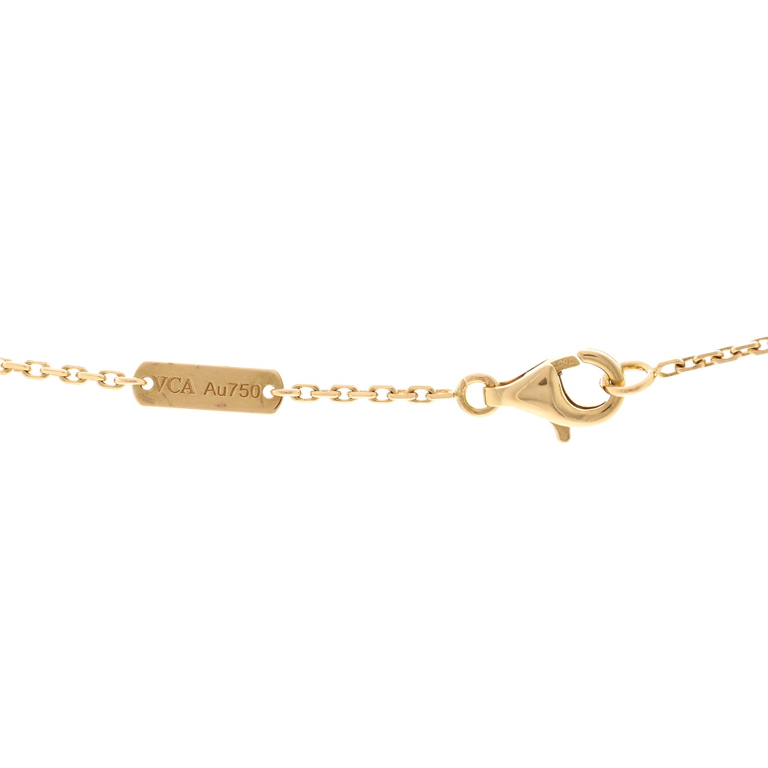 Van Cleef & Arpels 18K Yellow Gold Black Onyx Vintage Alhambra Pendant Necklace 4 of 5