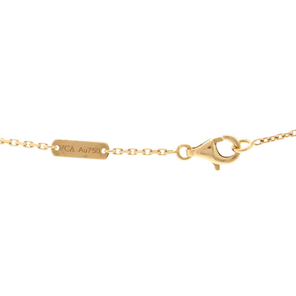 Van Cleef & Arpels 18K Yellow Gold Black Onyx Vintage Alhambra Pendant Necklace 4 of 5