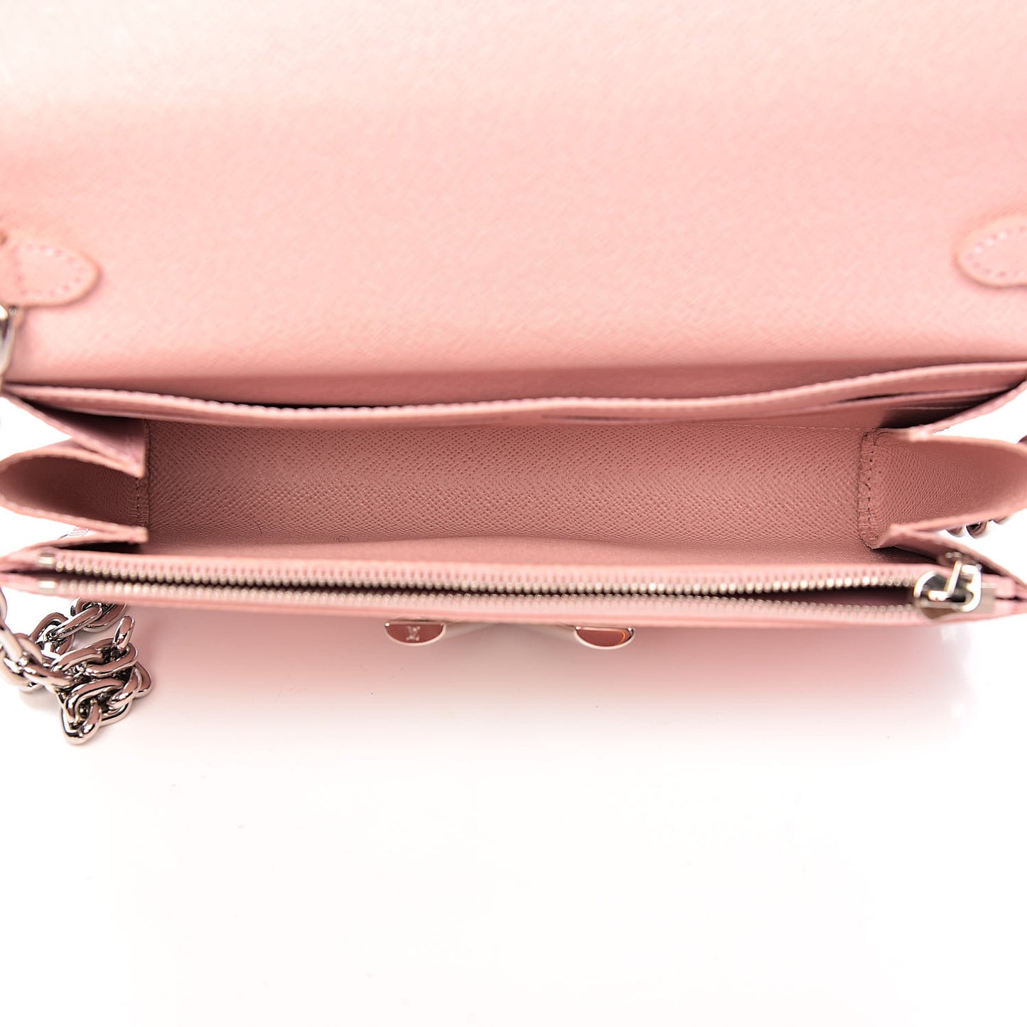 Epi Twist Chain Wallet Rose Ballerine