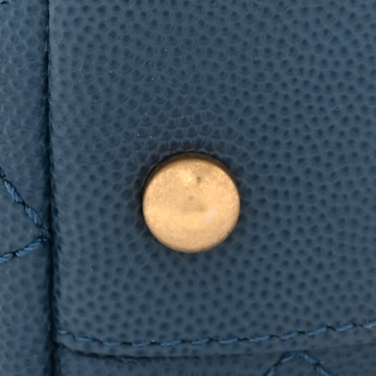 Caviar Quilted Small Coco Handle Flap Blue