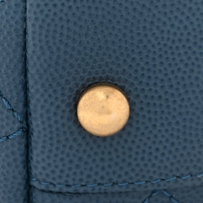 Chanel Caviar Quilted Small Coco Handle Flap Blue 12 of 13