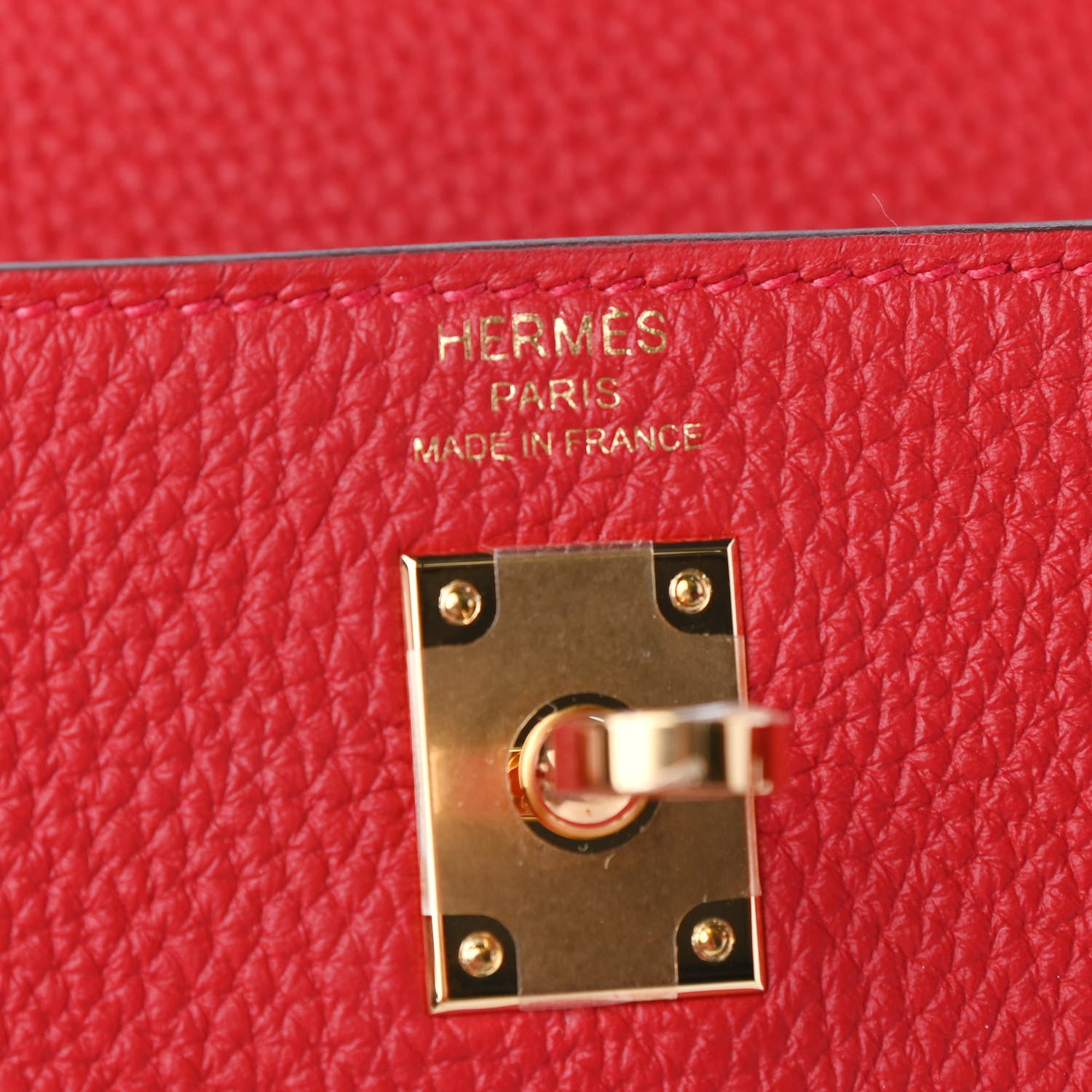Hermes Togo Kelly Retourne 25 Rouge Casaque 6 of 10