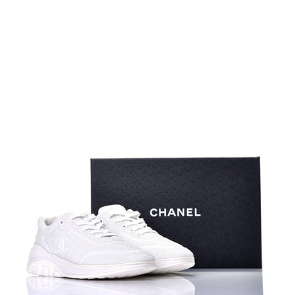 Chanel Sequin CC Sneakers 42 White 9 of 9
