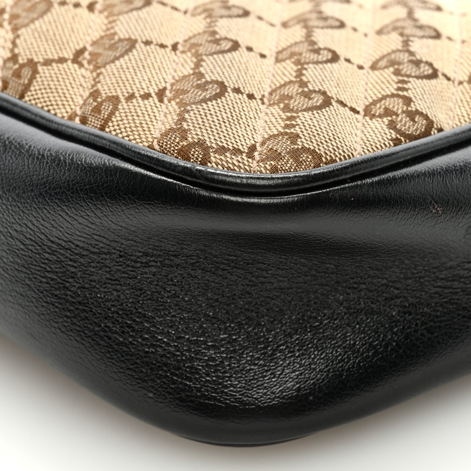 Gucci Monogram Matelasse Diagonal Small GG Marmont Chain Shoulder Bag Beige Black 6 of 10