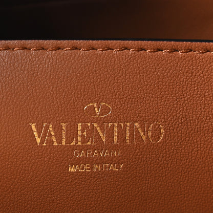 Valentino Garavani Nappa Stud Sign Hobo Saddle Brown 6 of 9