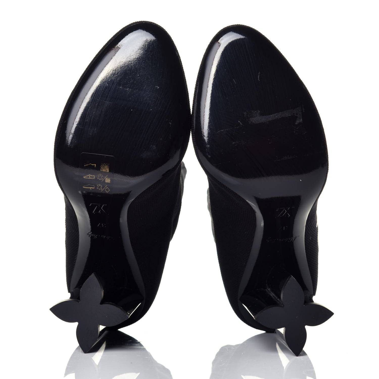Louis Vuitton Stretch Fabric Silhouette Ankle Boots 37 Black 5 of 7