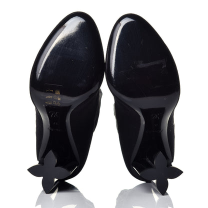 Louis Vuitton Stretch Fabric Silhouette Ankle Boots 37 Black 5 of 7