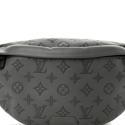 Louis Vuitton Calfskin Monogram Shadow Discovery Bumbag PM Gray 7 of 10