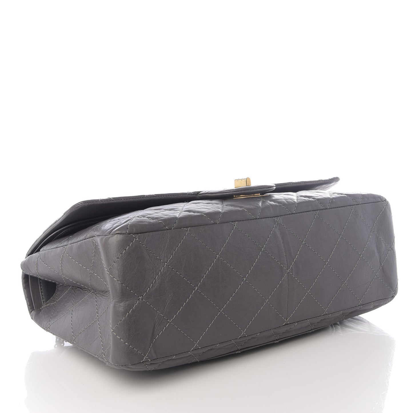 Aged Calfskin Quilted 2.55 Reissue 227 Flap Grey