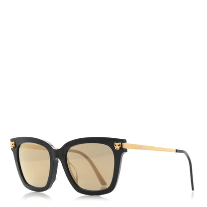 Cartier Panthere De Cartier Square Sunglasses CT0030S Gold Black 1 of 9