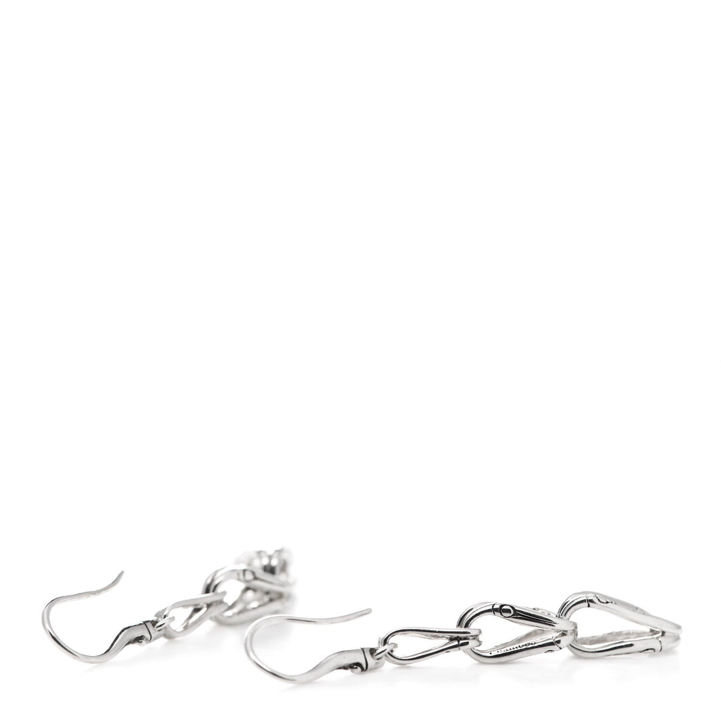 Sterling Silver Bamboo Linear Drop Earrings