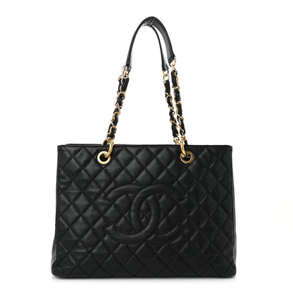 Chanel Caviar Quilted Grand Shopping Tote GST Black 1 of 12