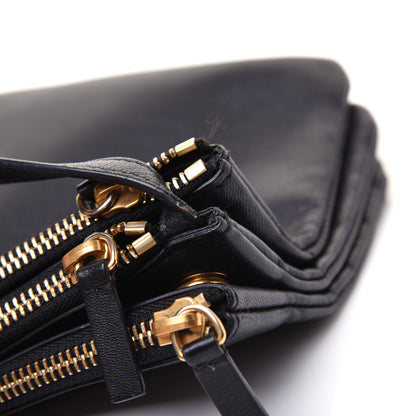 Celine Lambskin Small Trio Crossbody Bag Black 16 of 19