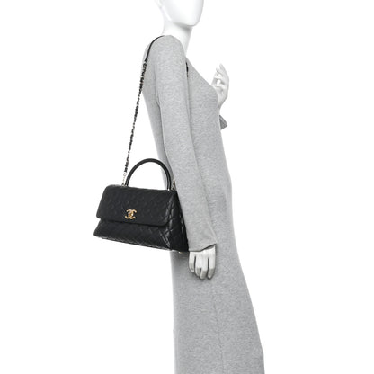 Chanel Caviar Quilted Small Coco Handle Flap Black 2 of 14