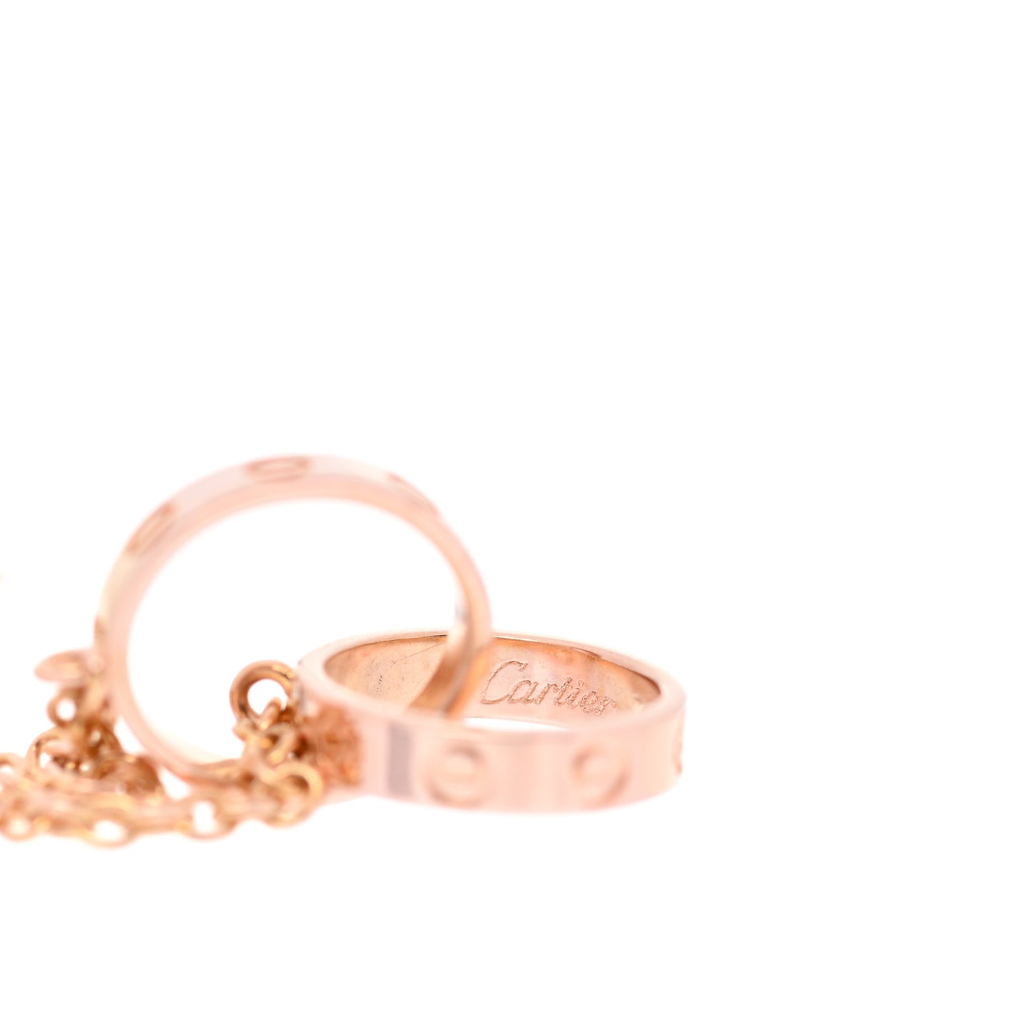 18K Pink Gold Interlocking LOVE Necklace