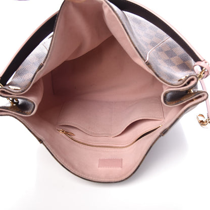Louis Vuitton Damier Ebene Caissa Hobo Rose Ballerine 5 of 12