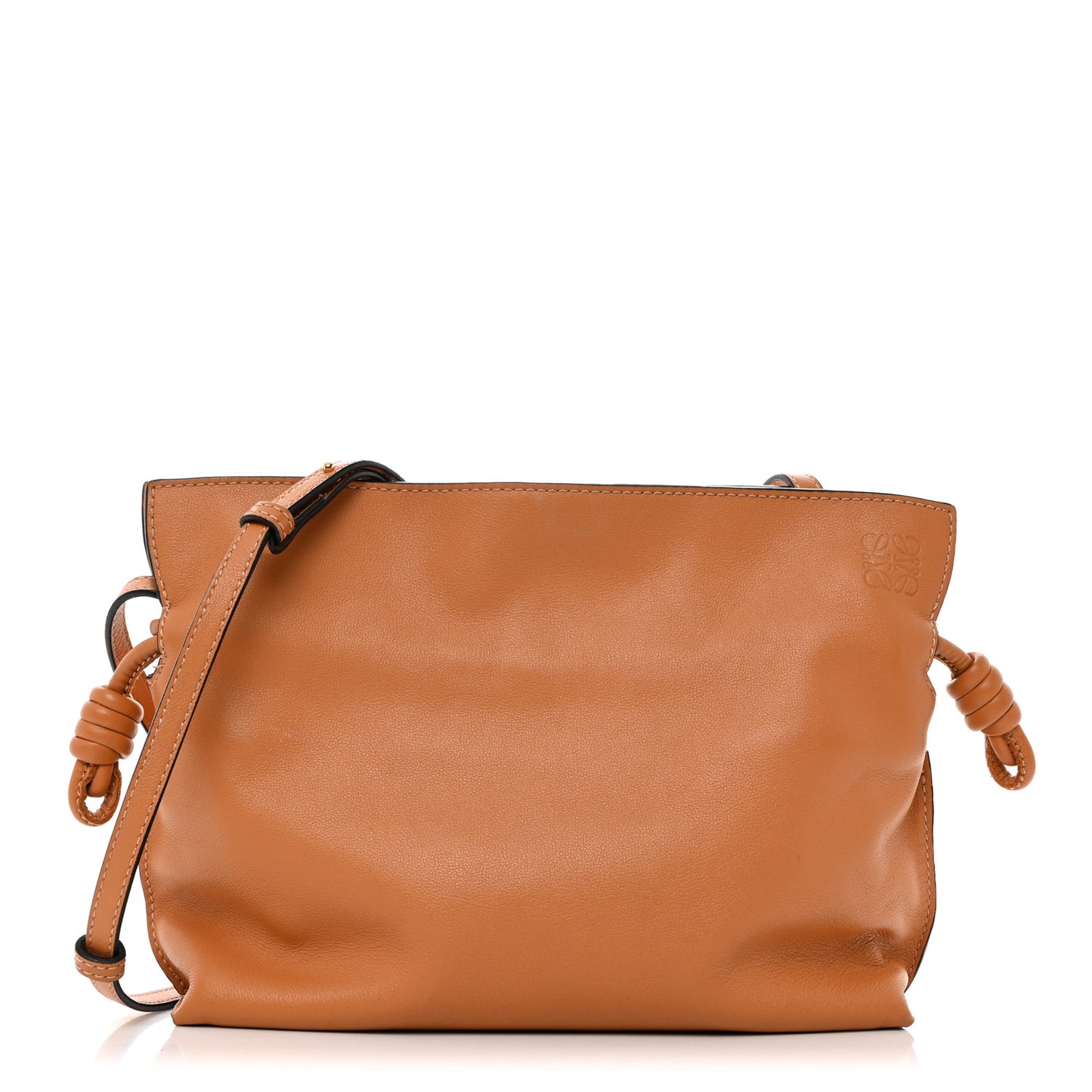 Nappa Flamenco Mini Knot Clutch Warm Desert