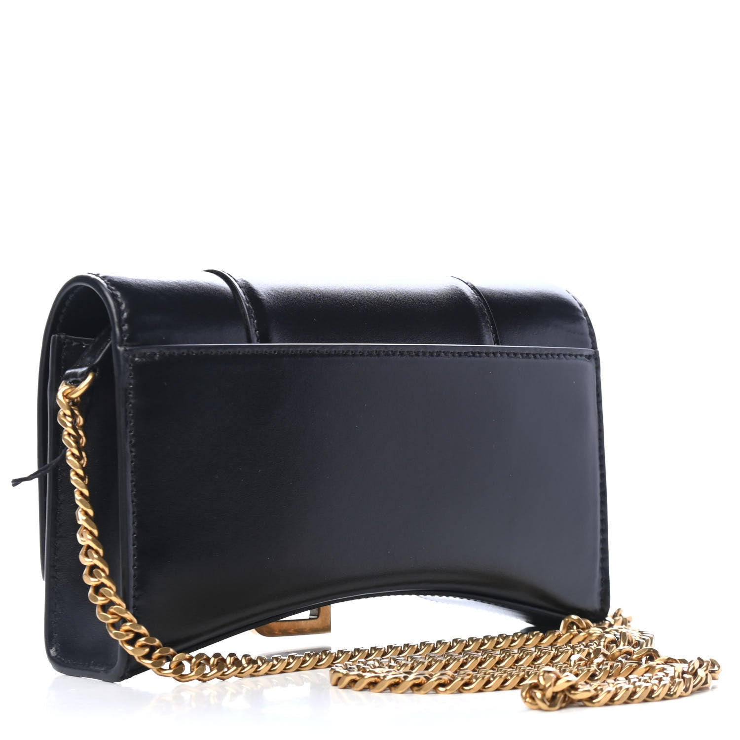 Balenciaga Shiny Box Calfskin Hourglass Chain Bag Black 2 of 4