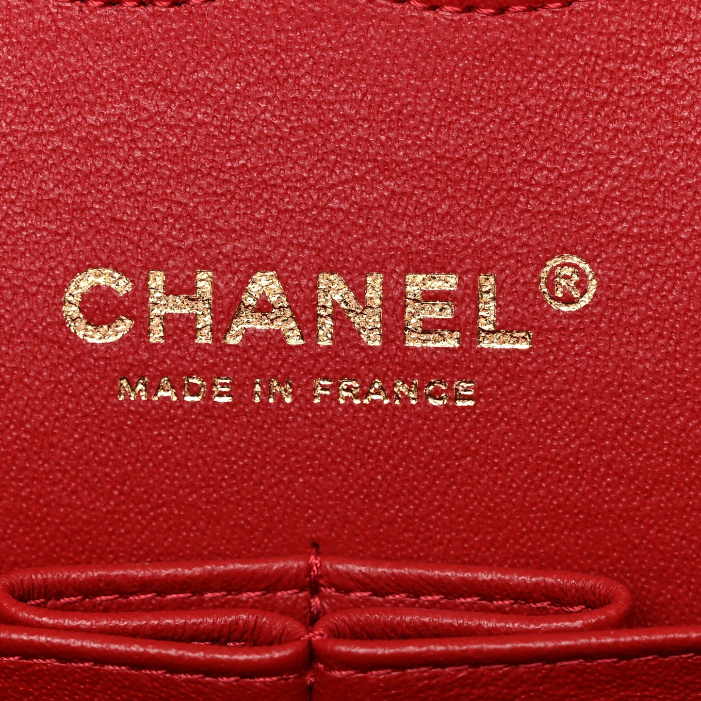 Lambskin Quilted Medium Double Flap Red
