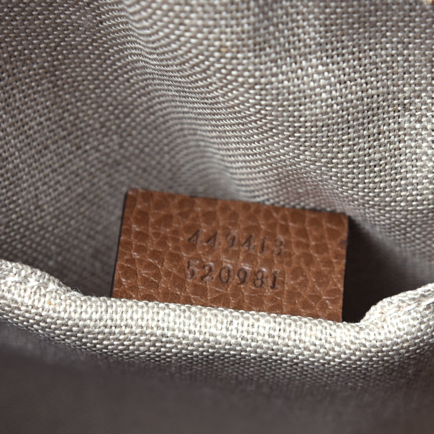 Gucci Monogram Mini Bree Messenger Bag Beige Tabacco 7 of 11