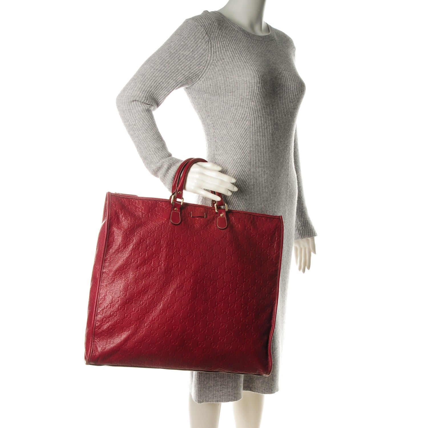 Gucci Guccissima XL Tote Red 2 of 10