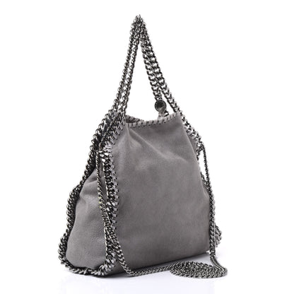 Stella McCartney Shaggy Deer Mini Falabella Fold Over Tote Light Grey 2 of 9