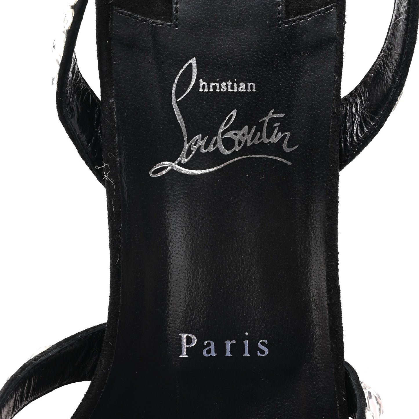 Veau Velours Strass Emilie 85 Sandals 41  Black