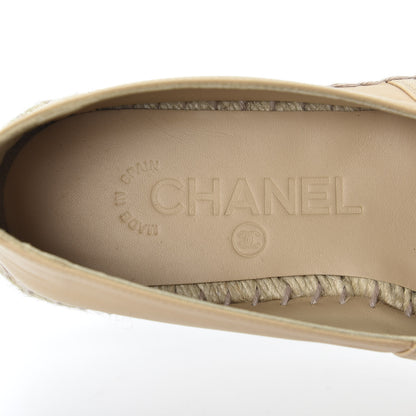 Chanel Lambskin CC Espadrilles 36 Beige Black 7 of 12