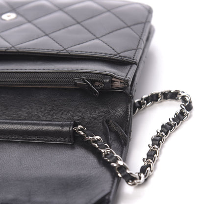 Chanel Lambskin Quilted Wallet On Chain WOC Black 9 of 12
