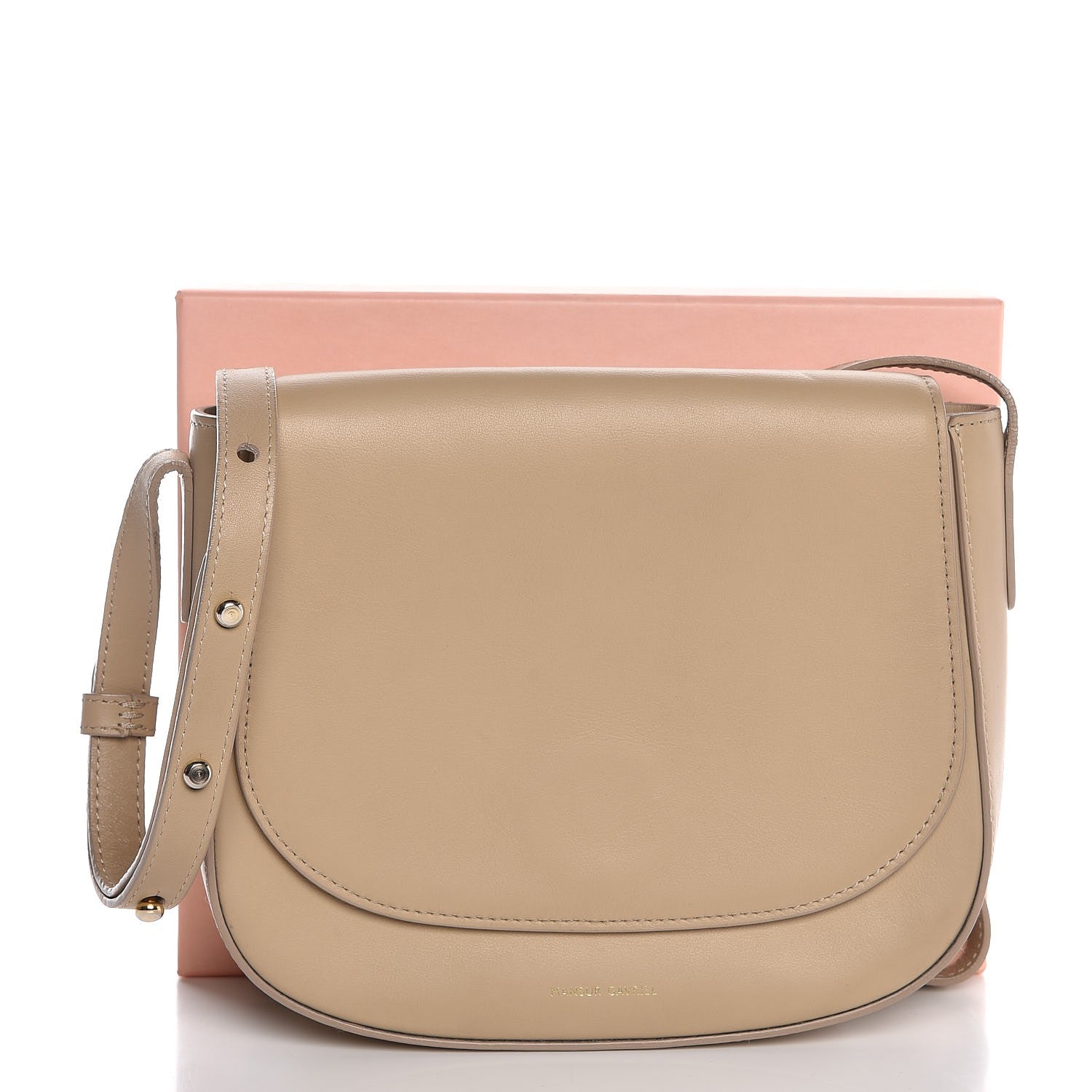 Mansur Gavriel Calfskin Flap Crossbody Bag Beige 8 of 8