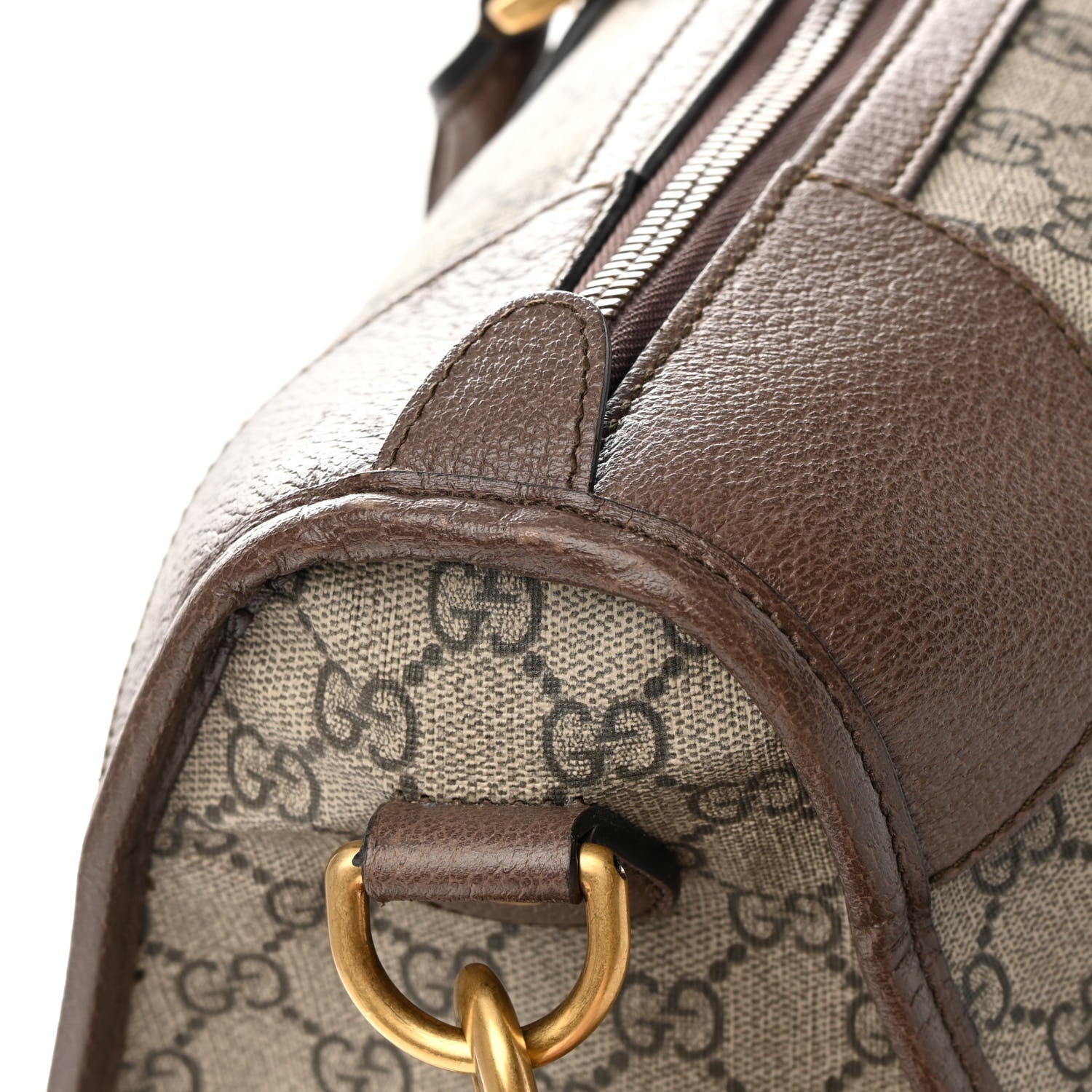 Gucci GG Supreme Monogram Web Large Ophidia Carry-On Duffle Bag Beige New Acero 16 of 18