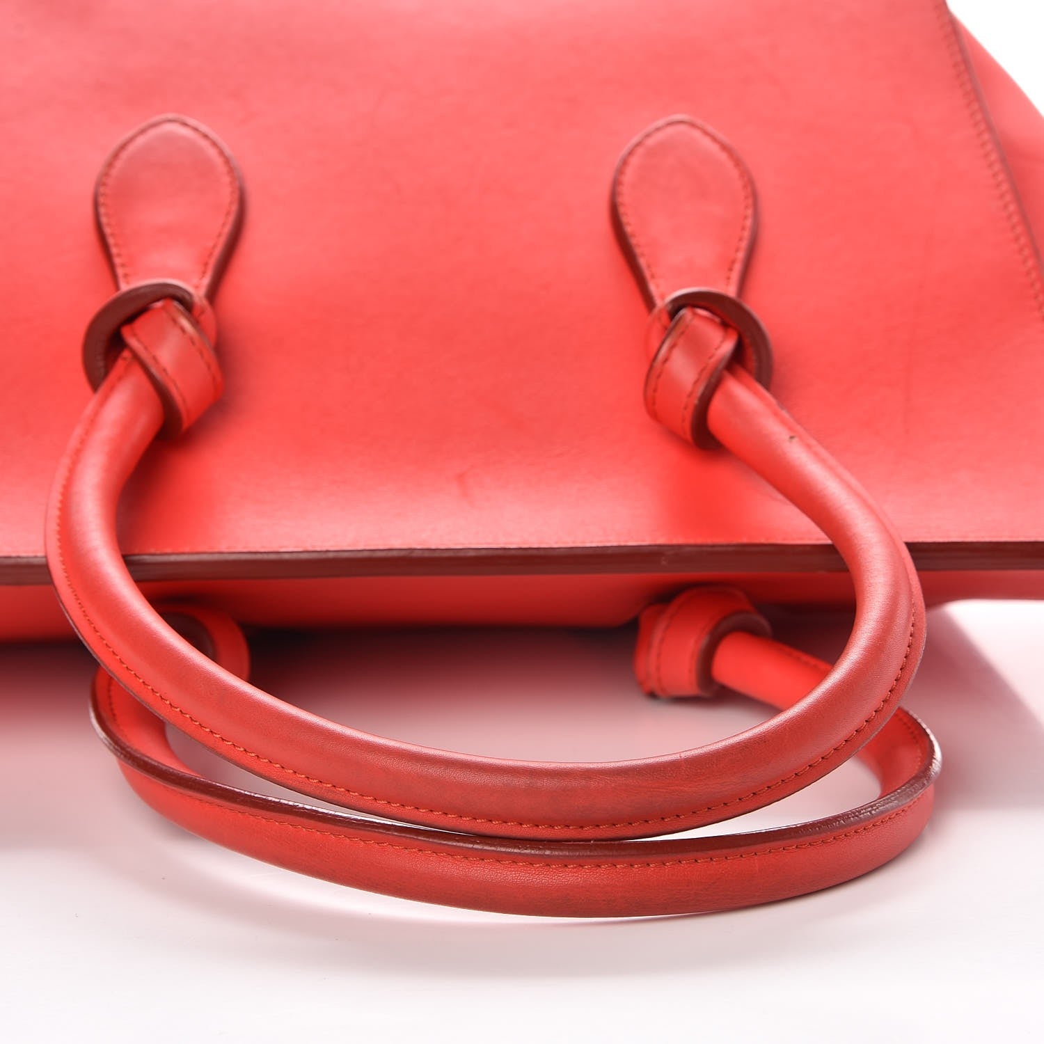 Celine Smooth Calfskin Small Tie Knot Tote Red 9 of 25