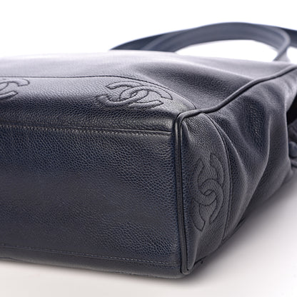 Chanel Caviar CC Shoulder Bag Navy Blue 14 of 15