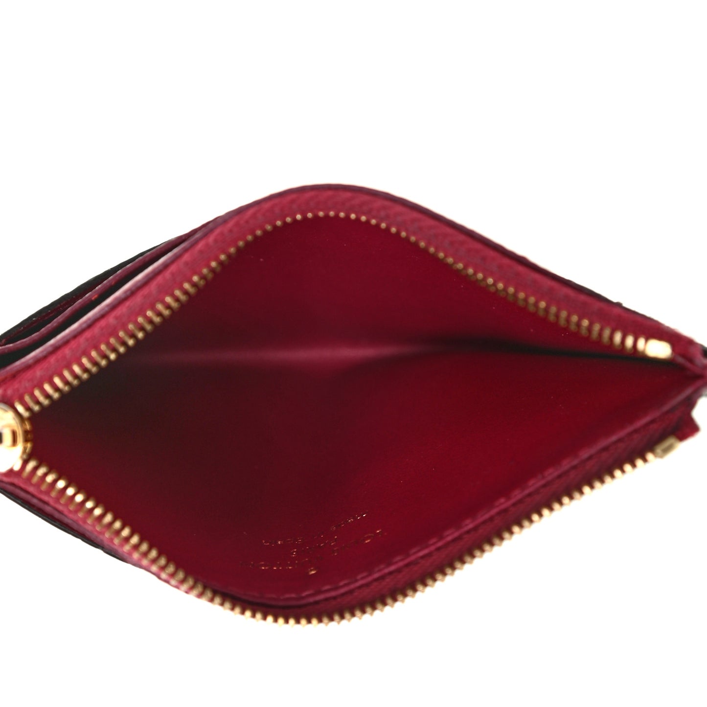 Monogram Zipped Card Holder Fuchsia