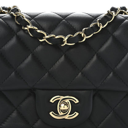 Chanel Lambskin Quilted Mini Square Flap Black 8 of 11