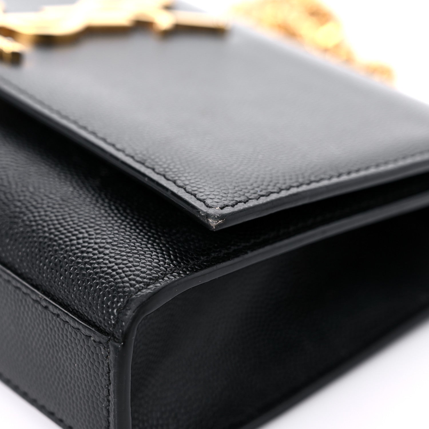 Saint Laurent Grain De Poudre Small Monogram Kate Satchel Black 9 of 12
