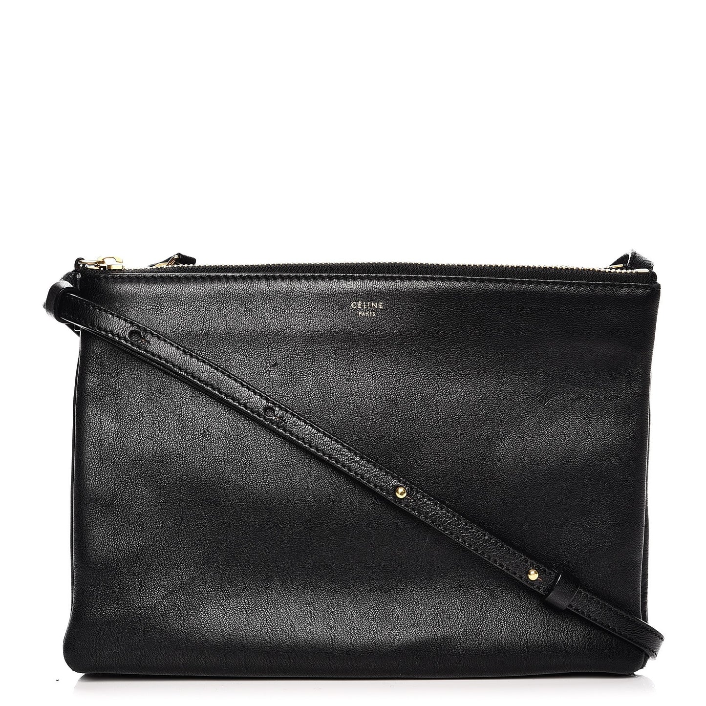 Lambskin Large Trio Crossbody Bag Black