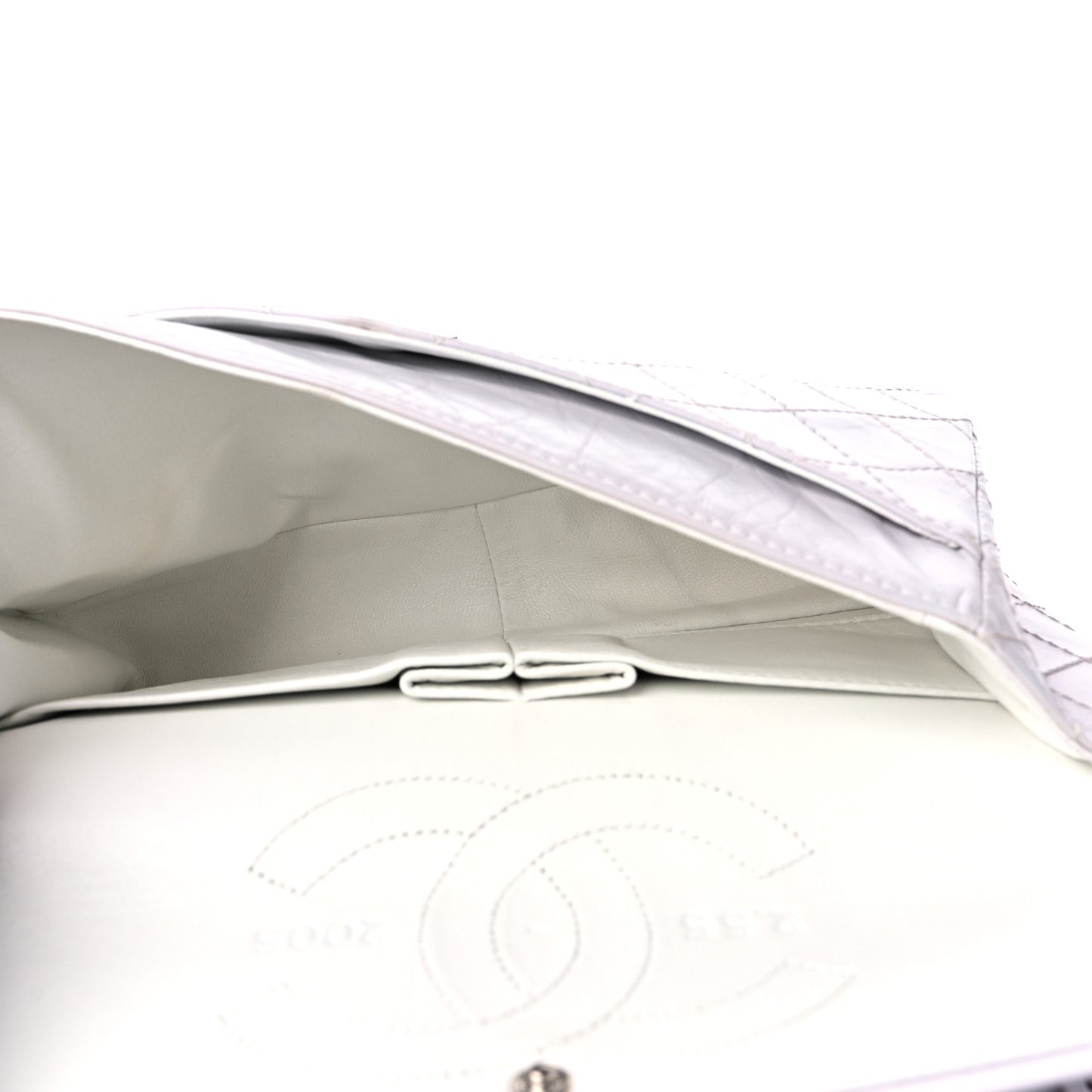 Aged Calfskin Quilted 2.55 Reissue 226 Flap White