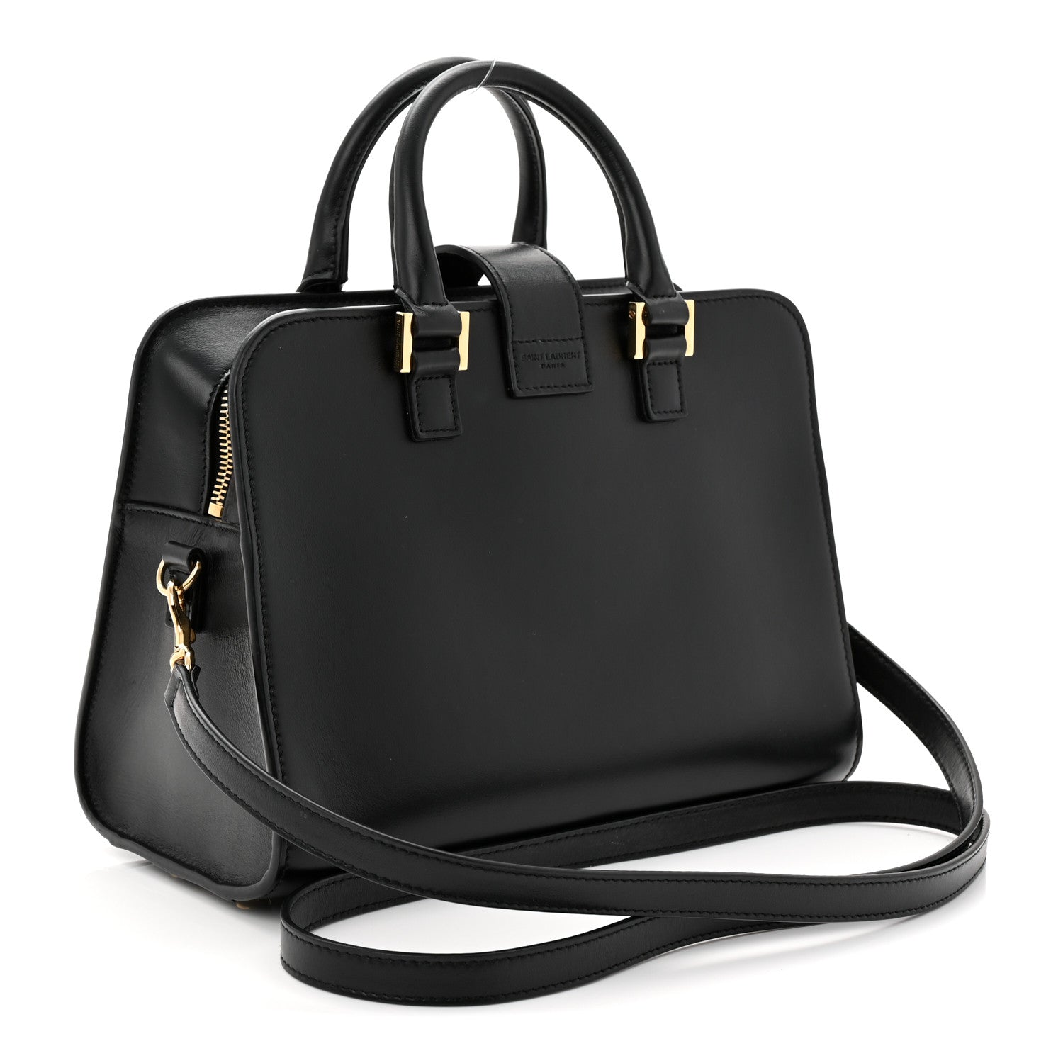 Saint Laurent Calfskin Monogram Baby Cabas Black 3 of 11