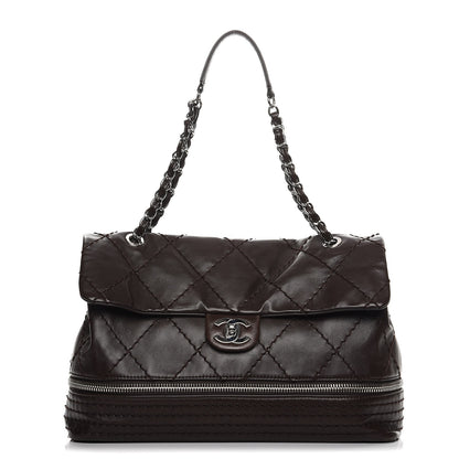 Chanel Calfskin Large Expandable Flap Bag Brown 1 of 10