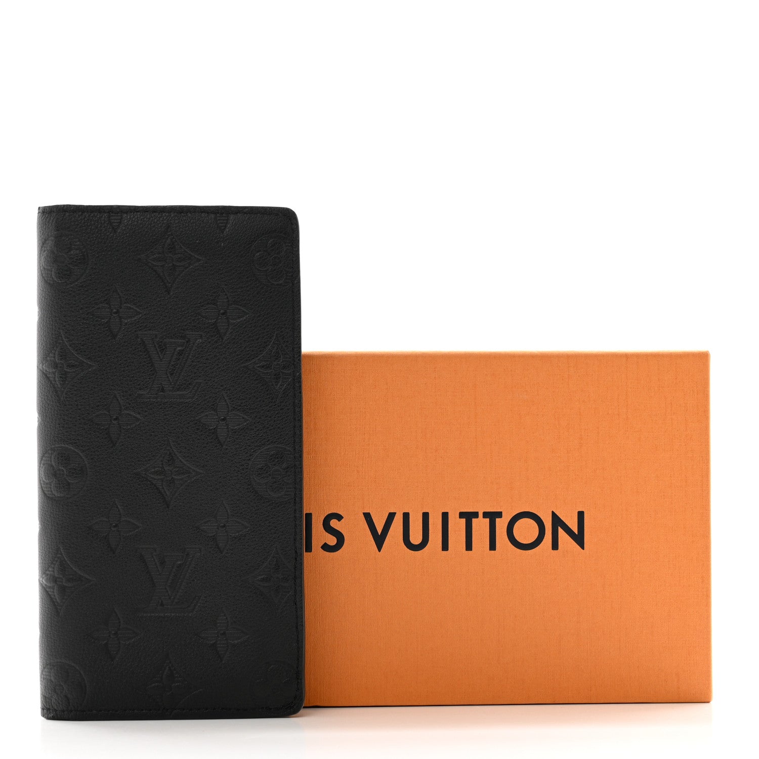 Louis Vuitton Calfskin Monogram Shadow Brazza Wallet Black 7 of 7