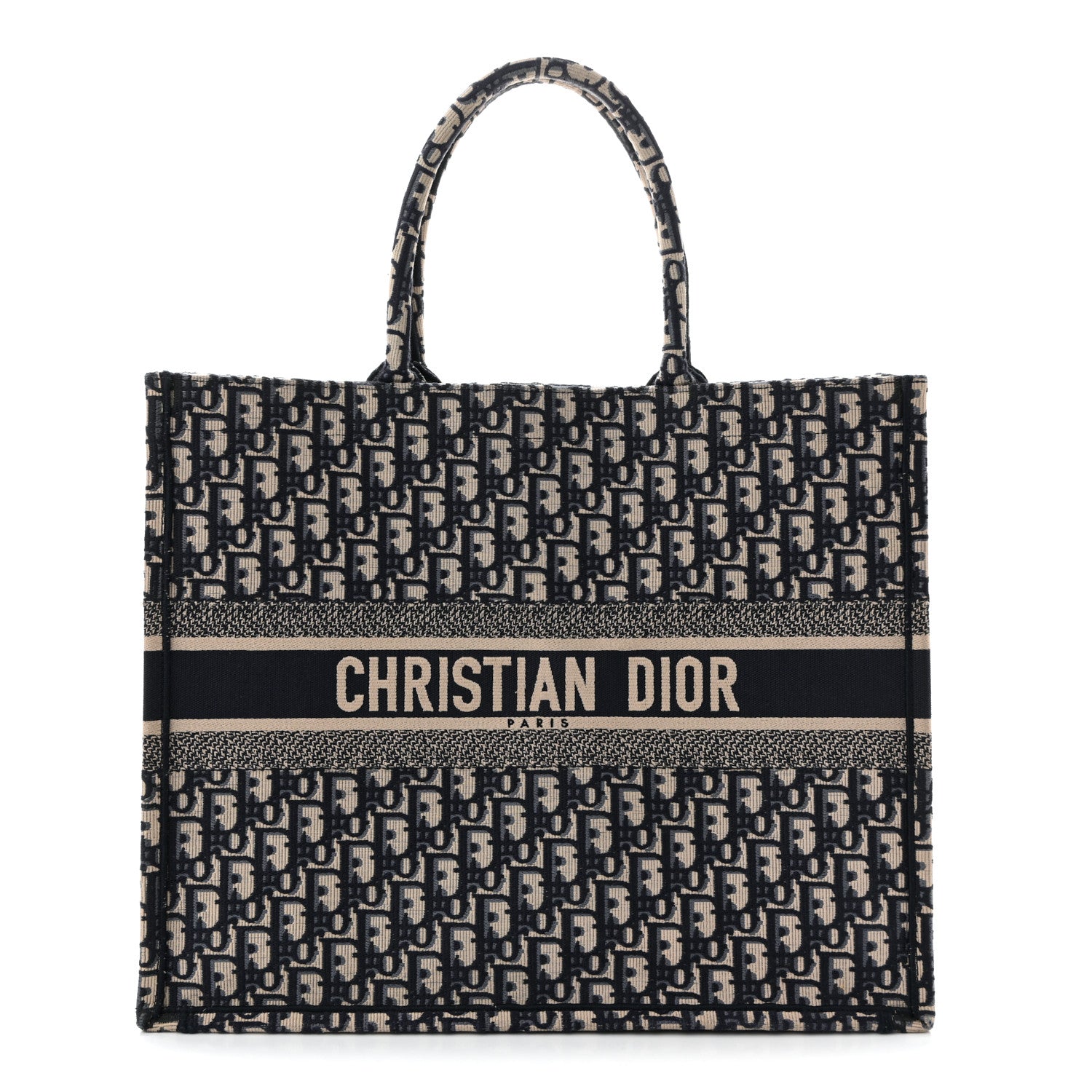 Christian Dior Oblique Large Book Tote Blue Multicolor 1 of 11