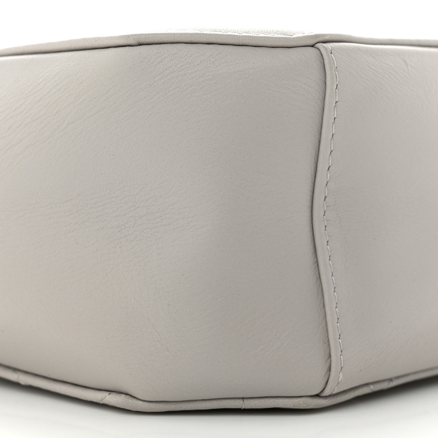 Chanel Calfskin Quilted CC Stitched Crossbody Camera Case Light Grey 9 of 13