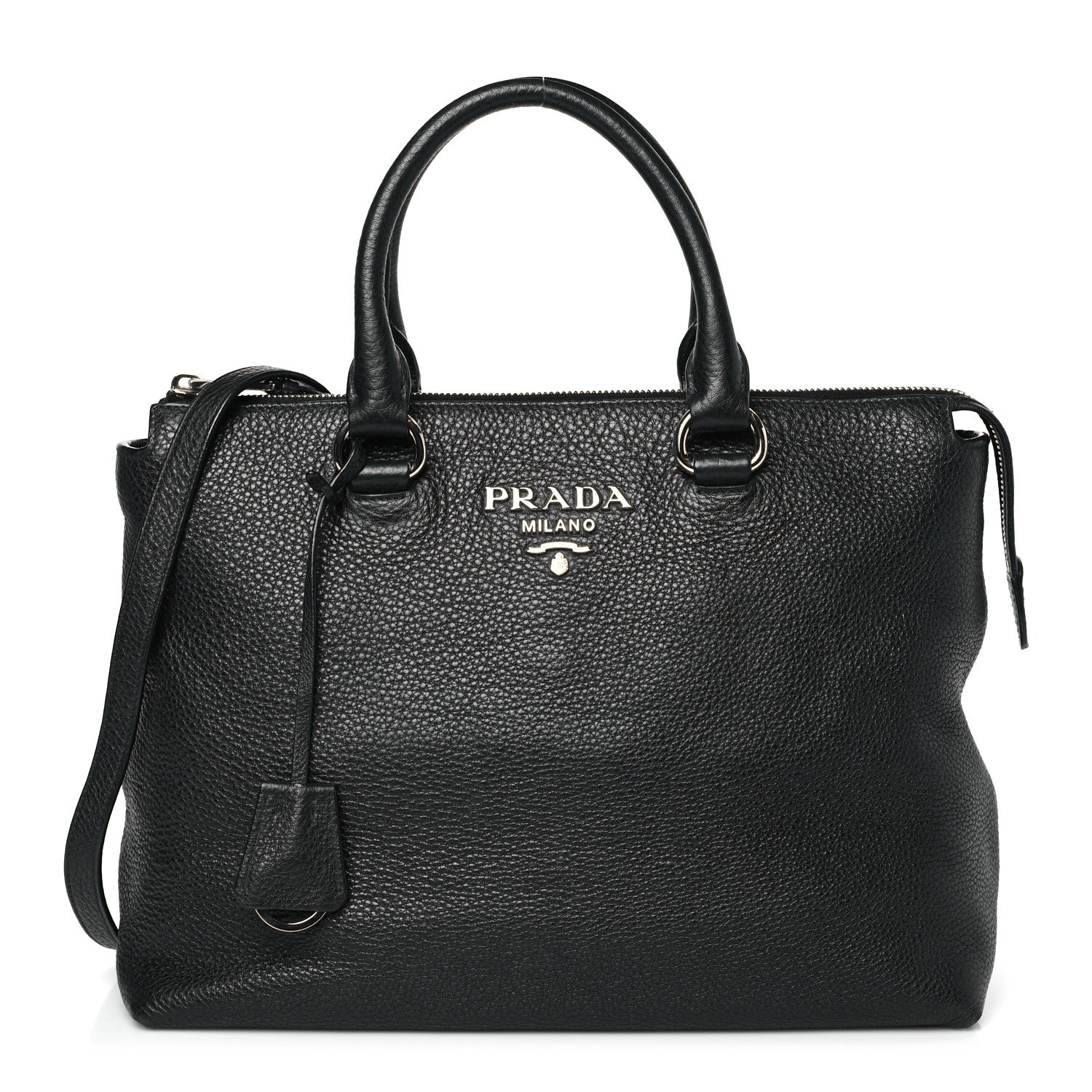 Prada Vitello Phenix Tote Black 1 of 9