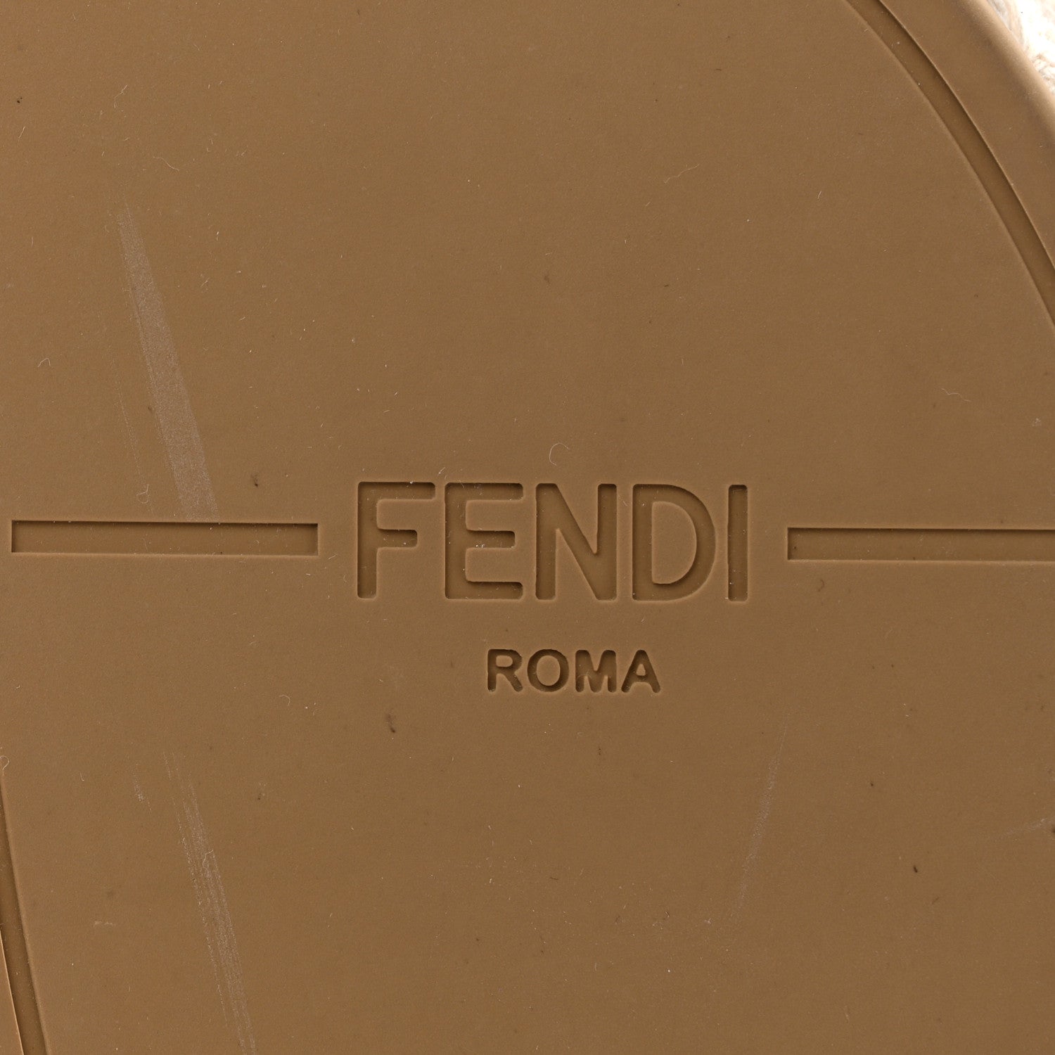Fendi Tessuto Treccia Jacquard Ricamo Logo Slides 40 Grezzo Moka 9 of 11