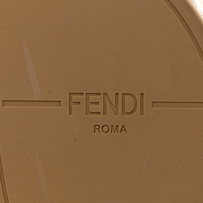 Fendi Tessuto Treccia Jacquard Ricamo Logo Slides 40 Grezzo Moka 9 of 11