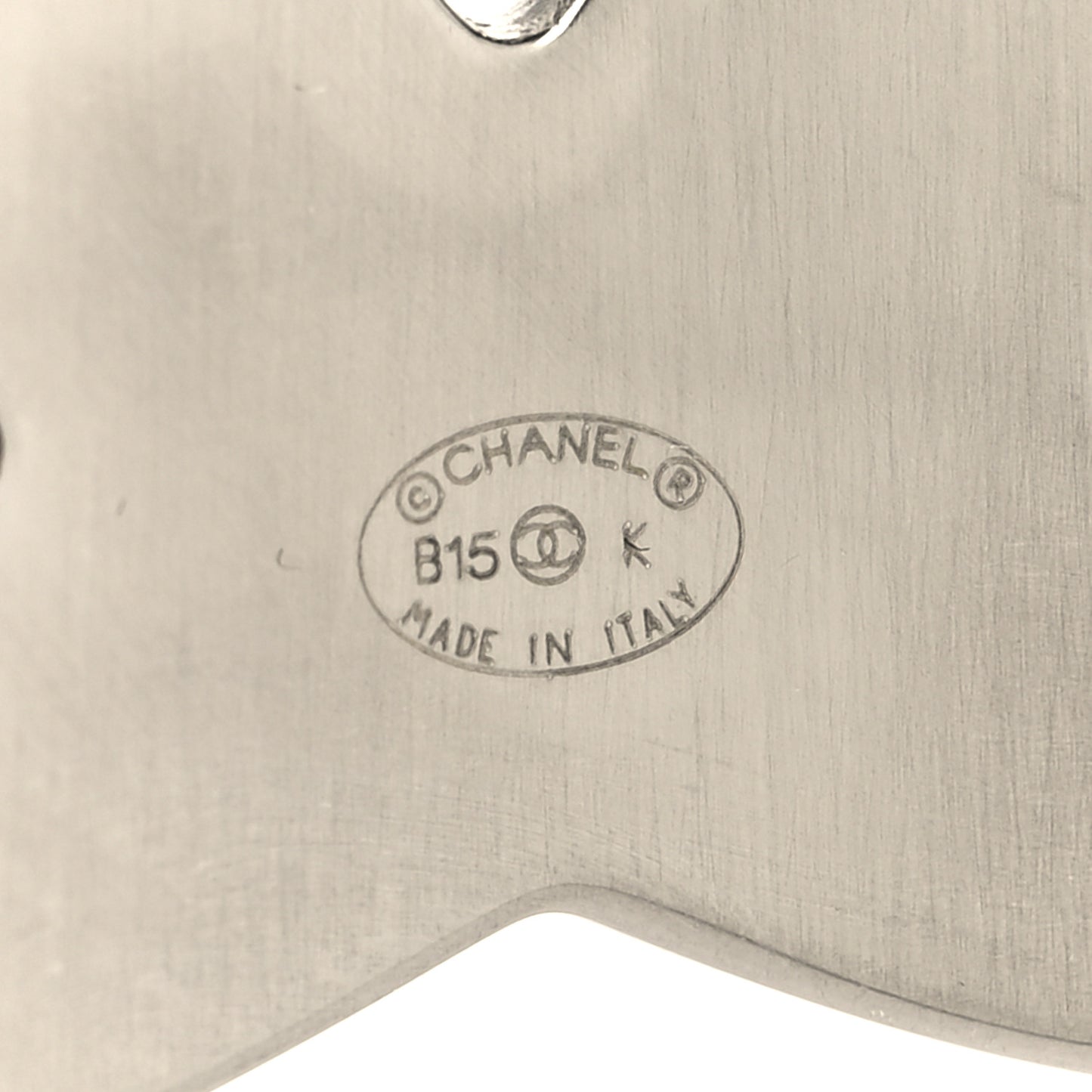 Quilted CC Hair Pin Ruthenium