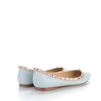 Valentino Garavani Calfskin Nappa Rockstud Ballerina Flats 40 Sky Sorbet Poudre 4 of 7