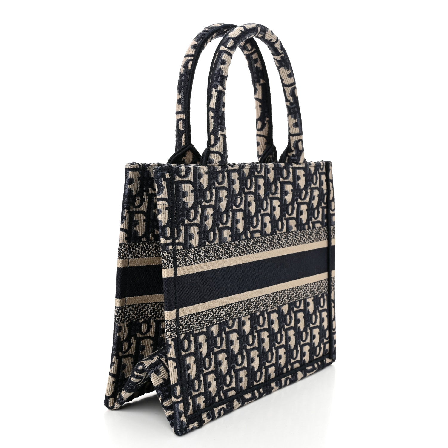 Christian Dior Oblique Small Book Tote Blue Multicolor 3 of 10